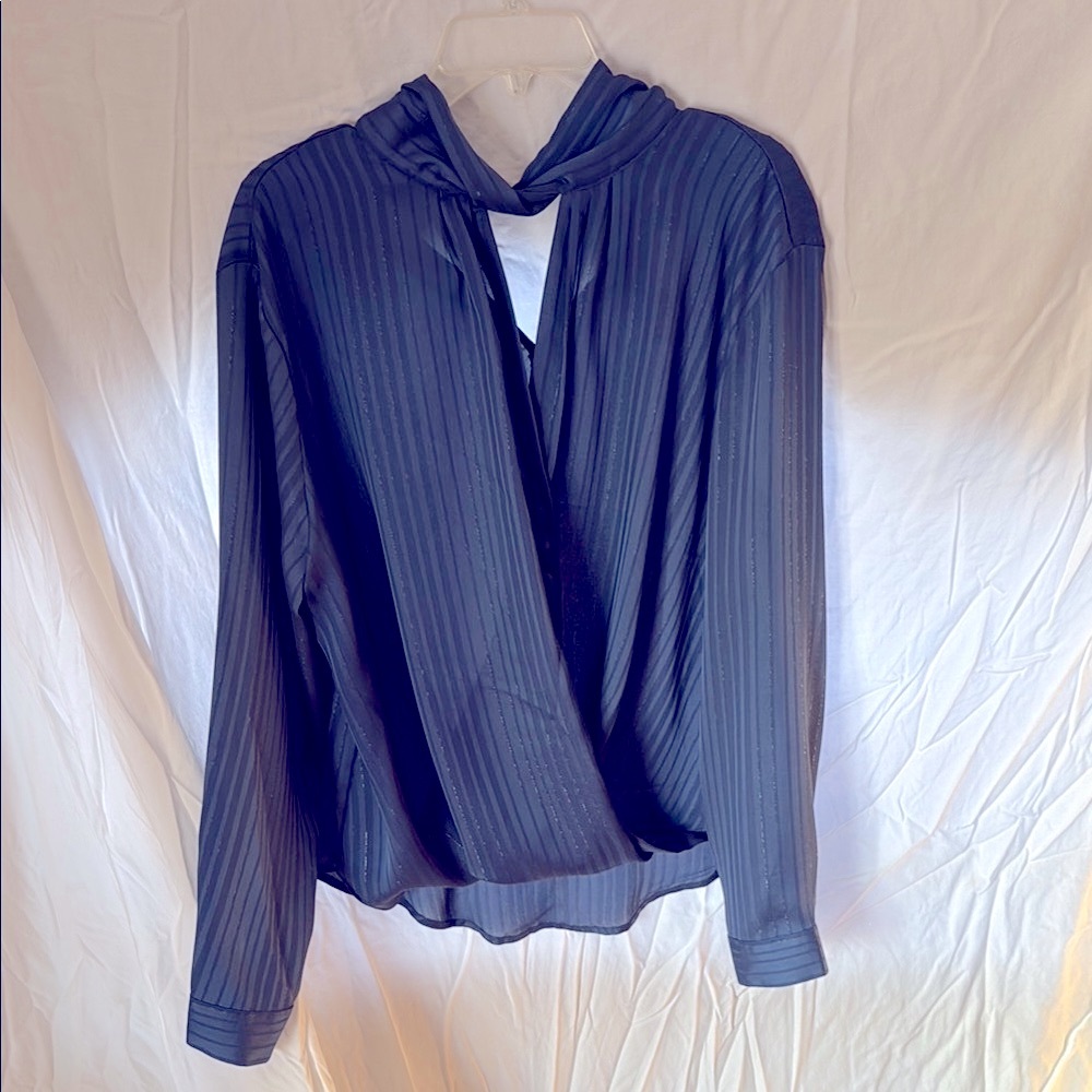 New York & Company Chic Slate Blue Blouse NWT